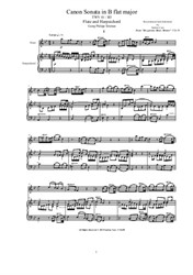Telemann - Canon Sonata in B flat major for Flute and Harpsichord