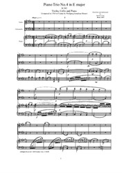 Mozart - Piano Trio No.4 in E major for Violin, Cello and Piano