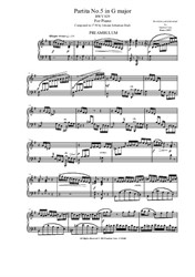 Bach - Partita No.5 in G major for Piano