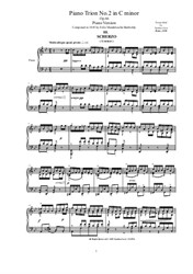 Mendelssohn - Piano Trio No.2 in C minor - Mov.3 Scherzo (G minor) - Piano solo