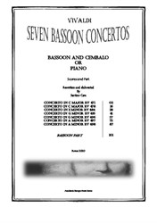 Vivaldi - Seven Concertos for Bassoon and Cembalo (or Piano) - Scores and Part