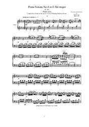 Mozart - Piano Sonata No.4 in E flat major - Complete score
