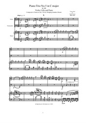 Mozart - Piano Trio No.5 in C major for Violin, Cello and Piano - Full score and Parts