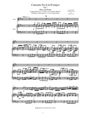 Albinoni - Oboe Concerto No.6 in D major for Oboe and Piano