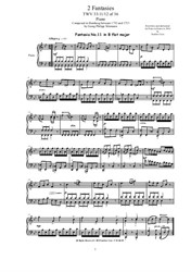 Telemann - 2 Fantasies in (B flat major, E flat major) of 36 for Piano