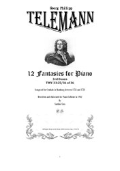 Telemann - 12 Fantasies for Piano of 36, 1st Dozen