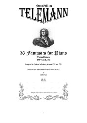 Telemann - 36 Fantasies for Piano, 3 Dozen