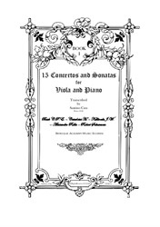 15 Concertos and Sonatas 'Book 1' for Viola and Piano - Scores and Part