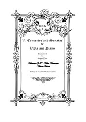 11 Concertos and Sonatas 'Book 2' for Viola and Piano - Scores and Part