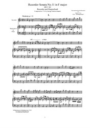 Handel - Sonata No.11 in F major for Recorder and Harpsichord