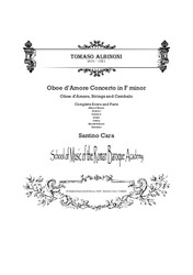 Albinoni - Concerto in F minor for Oboe d'Amore, Strings and Cembalo