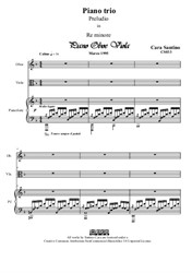 Piano trio re minore, preludio per piano-viola-oboe