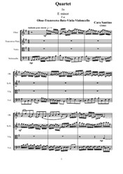 Quartet in E minor for Oboe, Flute, Viola and Violoncello