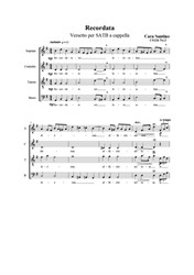 Recordata. Verse for SATB a cappella
