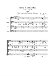 Sancta et Immaculata. SATB a cappella